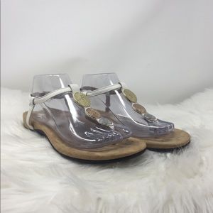 Vionic Lizbeth White T Strap Sandal Sz 8